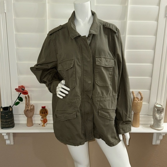 Torrid Light Weight Canvas Anorak Jacket Dusty Olive - Picture 4 of 13